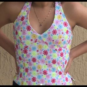 Flower colorful summer top